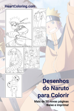 Páginas para colorir de Naruto gratuitas para crianças e adultos