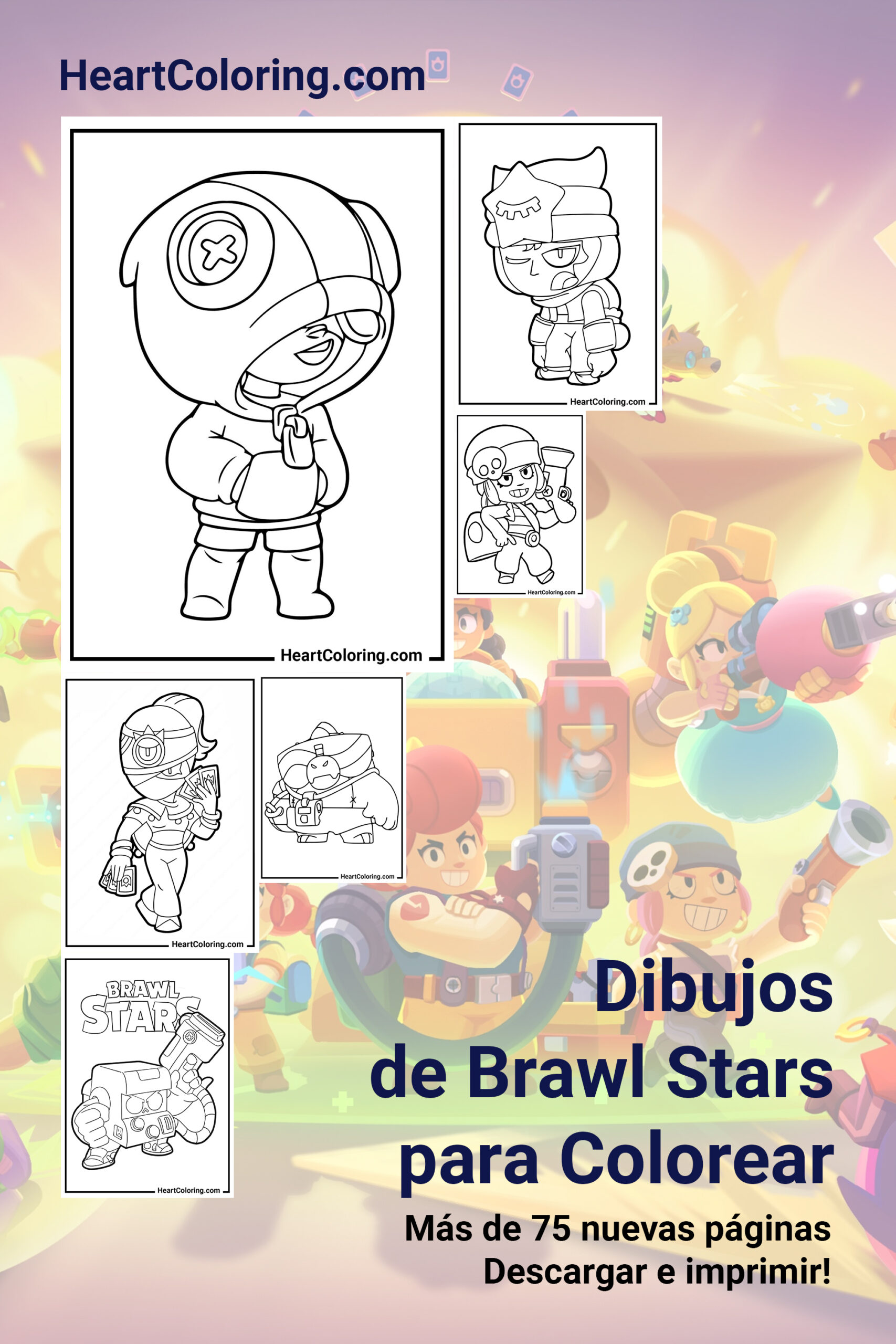 Dibujos de Brawl Stars para imprimir en A4 y colorear