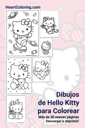 Dibujos Para Colorear de Hello Kitty Imprimibles