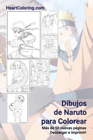 Dibujos para colorear de Naruto gratis para niños y adultos
