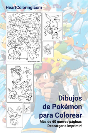 Dibujos de Pokémon para colorear gratis para imprimir en A4