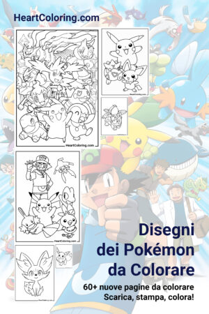 Disegni da colorare Pokemon gratuiti da stampare su A4