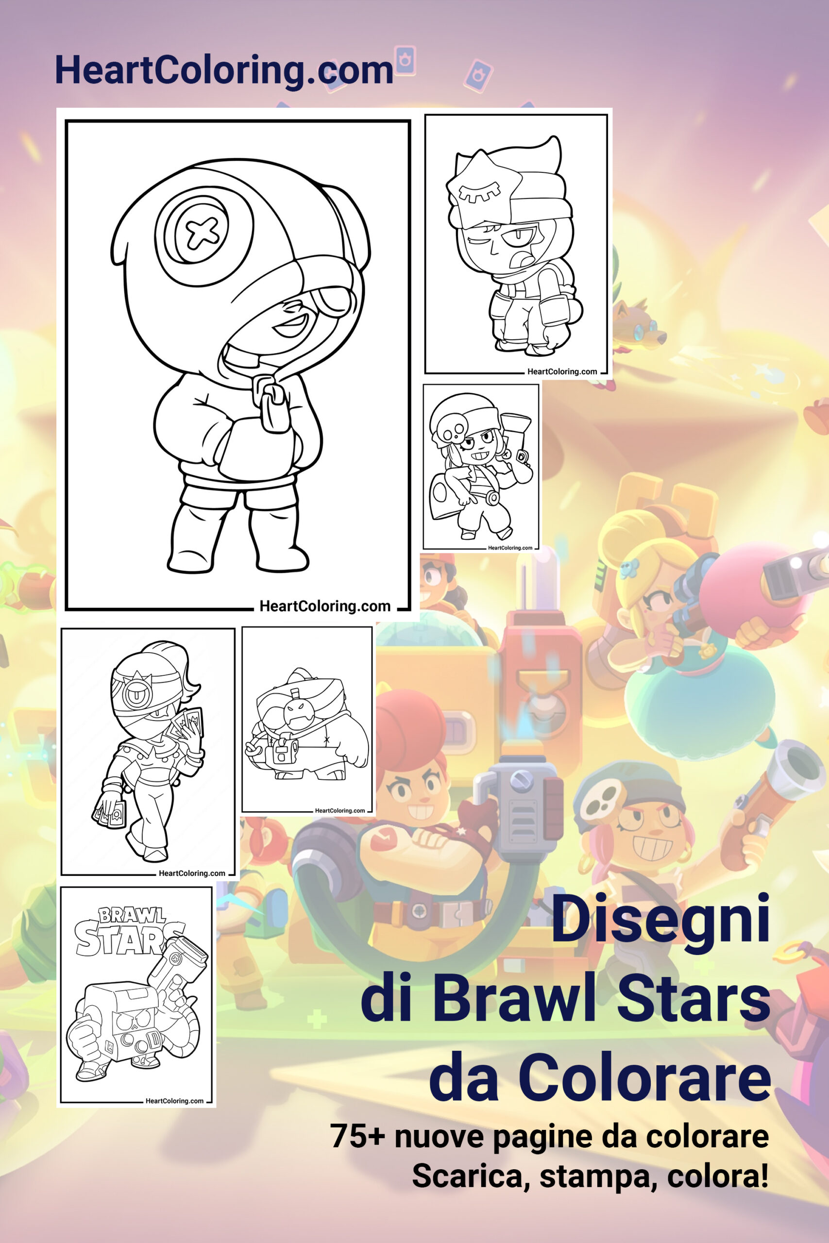 Disegni di Brawl Stars da stampare su A4 e colorare