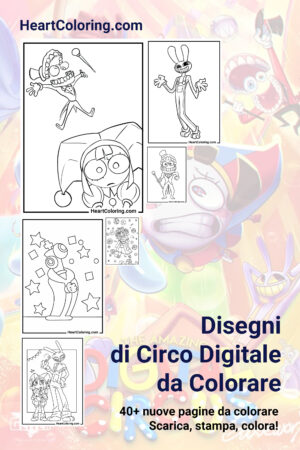 Disegni di Lo Straordinario Circo Digitale da Colorare