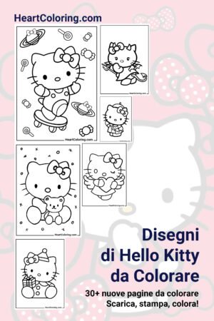 Disegni da colorare stampabili di Hello Kitty