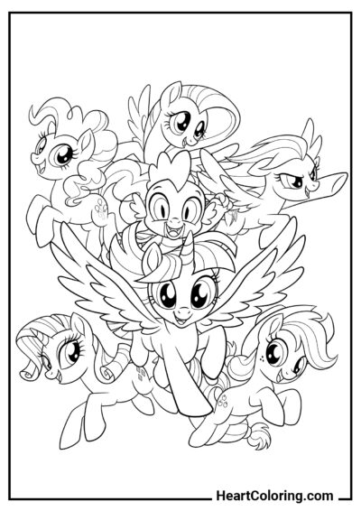 Friendship Is Magic - My Little Pony Coloring Pages