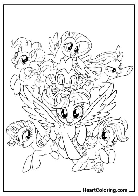La Amistad es Magia - Dibujos de My Little Pony para Colorear