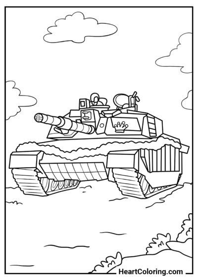 Tanque Challenger 2 - Desenhos de Tanque para Colorir