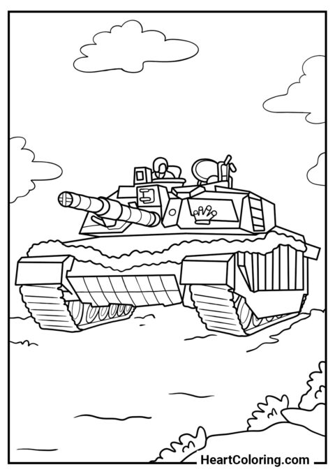 Tanque Challenger 2 - Dibujos de Tanques para Colorear