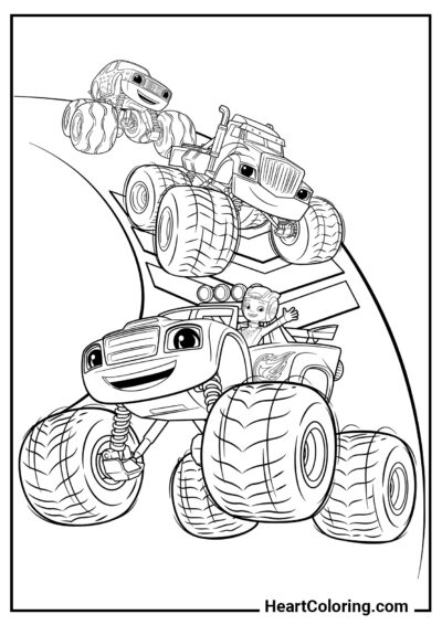 The Monster Machines - Blaze and the  Monster Machines Coloring Pages