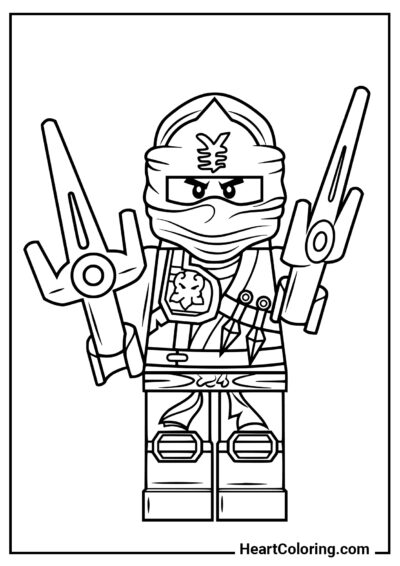 Jay armato - Disegni di LEGO Ninjago da Colorare