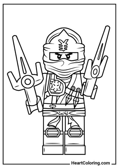 Jay armé - Coloriages LEGO Ninjago