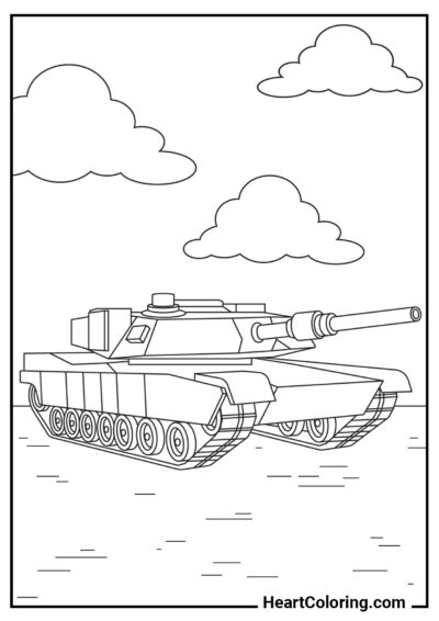 Máquina de guerra - Desenhos de Tanque para Colorir