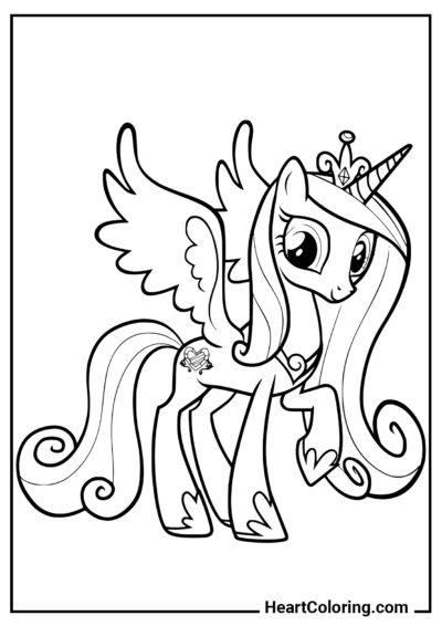 Princesa Cadance - Dibujos de My Little Pony para Colorear