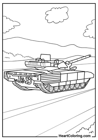 Tanque russo T-14 Armata - Desenhos de Tanque para Colorir