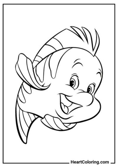 Flounder - Disegni da Colorare per Ragazze