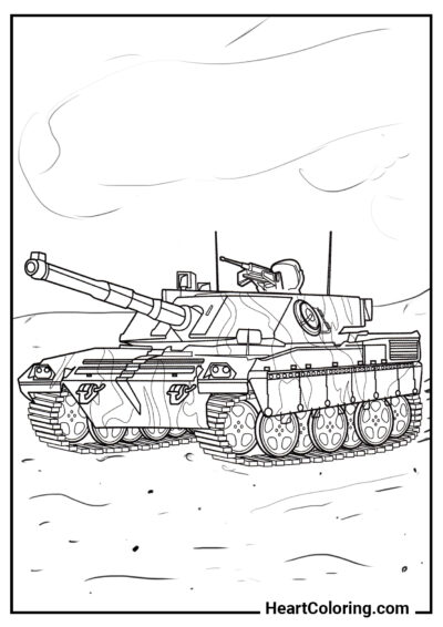 Char italien C1 Ariete - Coloriages Tank