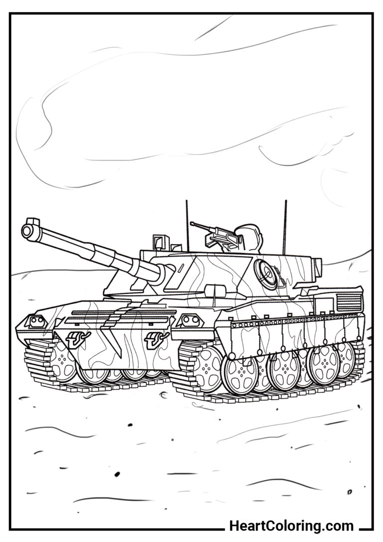 Tank Coloring Pages: Print on A4 and Download