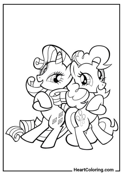 Rarity and Pinkie Pie - Coloring Pages for Girls
