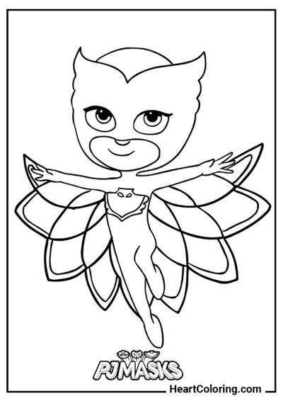 Transformación de Amaya - Dibujos de PJ Masks para Colorear