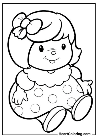 Muñeca divertida - Dibujos para Colorear para Niñas