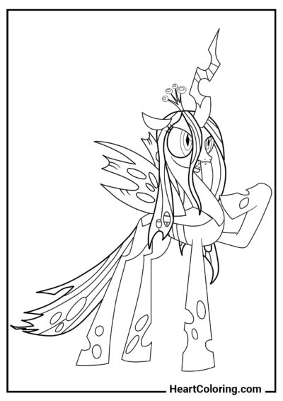 Reina Chrysalis - Dibujos de My Little Pony para Colorear