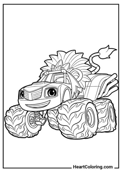 Stripes - Blaze and the  Monster Machines Coloring Pages