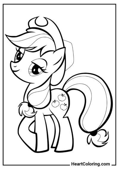 Applejack - Dibujos de My Little Pony para Colorear