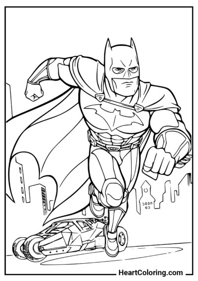 Batman al salvataggio - Disegni da Colorare per Ragazzi