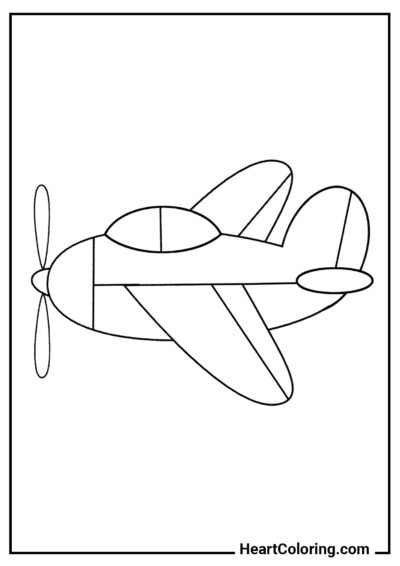 Petit avion - Coloriage Avion