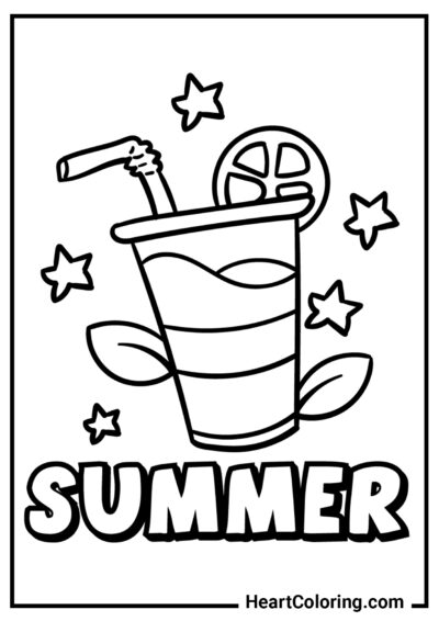 Summer cocktail - Summer Coloring Pages