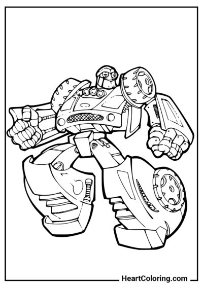 Large transforming robot - Robot Coloring Pages