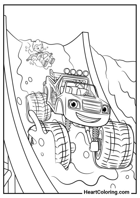 Coloriages Blaze Et Les Monster Machines Imprimer En A