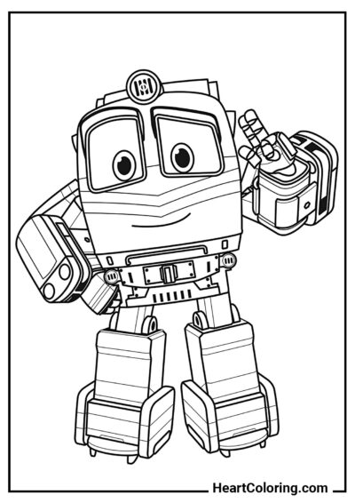 Roboterzug Alf - Ausmalbilder von Roboter