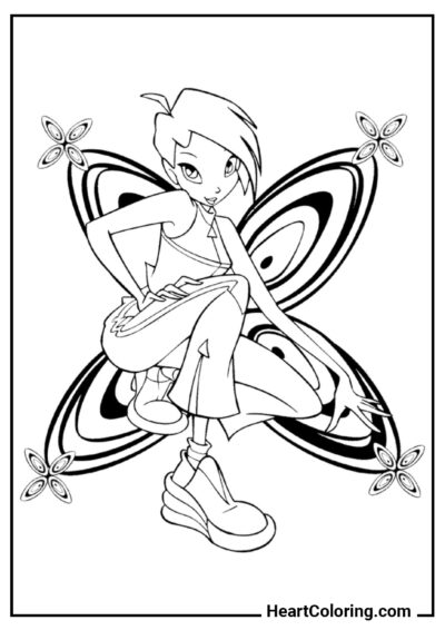 Douce Tekna - Coloriage Winx Club