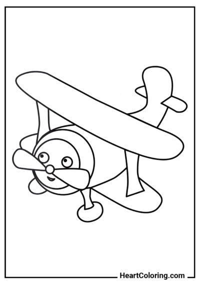 Avión de juguete - Dibujos de Aviones para Colorear