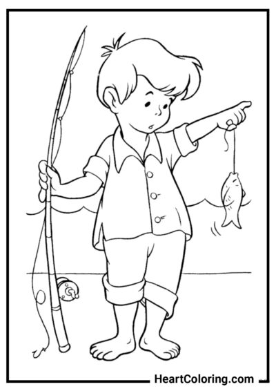 First fish - Summer Coloring Pages