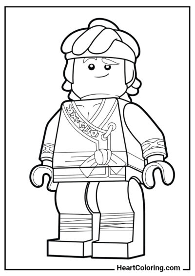 LEGO Lächelnder Ninja - LEGO Ninjago Ausmalbilder