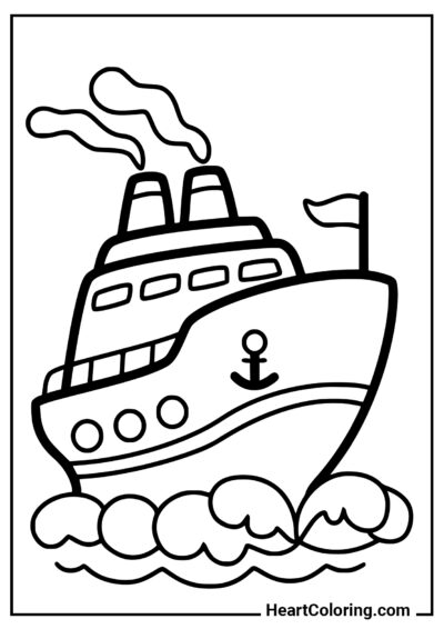 Pequeno barco - Desenhos para Colorir para Meninos