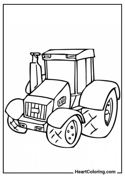 Mignon tracteur - Coloriage Tracteur