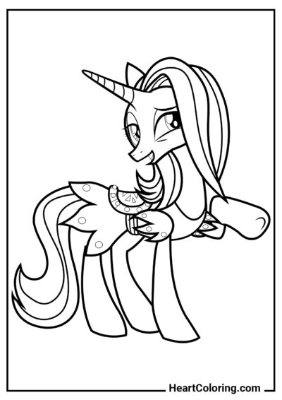 Princesa Cadance Envergonhada - Desenhos do My Little Pony para Colorir