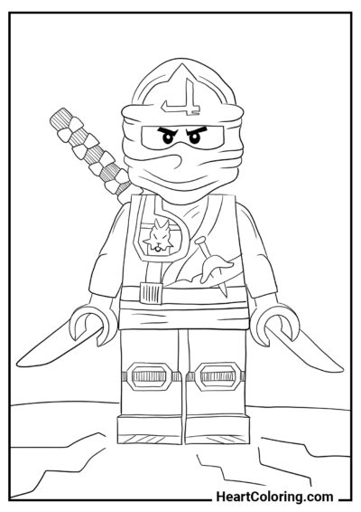 LEGO Ninjago Green Ninja - LEGO Ninjago Coloring Pages