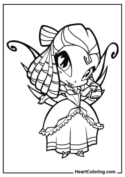 Air des Pixies - Coloriage Winx Club