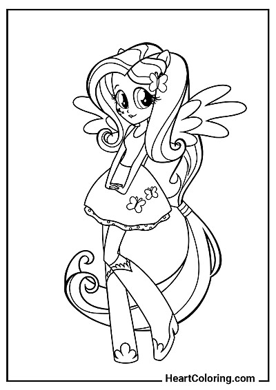 Fluttershy – Equestria Girls — plik PDF w wysokiej rozdzielczości