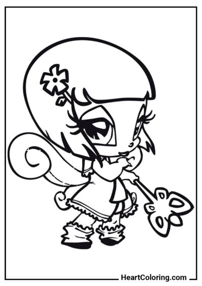 Médaillon des Pixies - Coloriage Winx Club