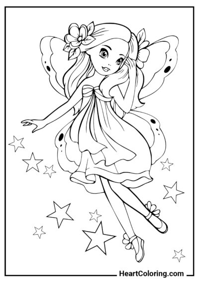 Pretty fairy - Coloring Pages for Girls