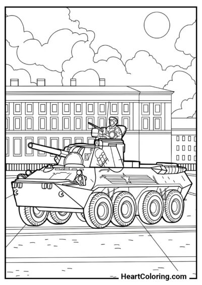 Enjoy coloring: Armored Personnel Carrier