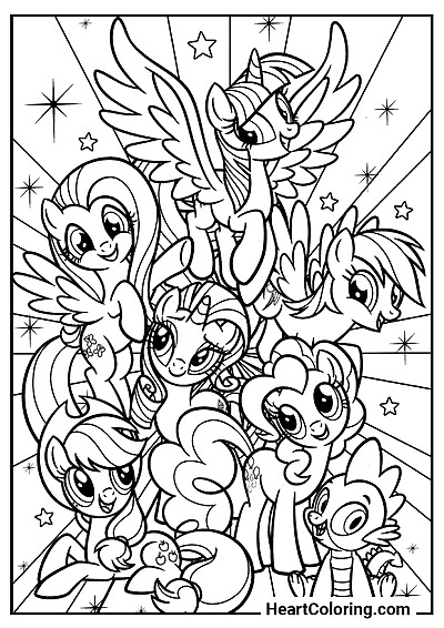 Online kolorowanka My Little Pony – Drużyna Bohaterów — koloruj bez ograniczeń