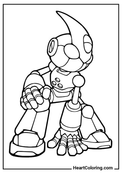 Aus der Sammlung "Stylischer Alien-Roboter": Ausmalbilder von Roboter zum Ausmalen