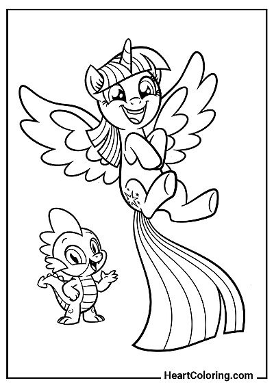 Kolorowanka Super zabawna Twilight Sparkle z kategorii "Kolorowanki My Little Pony"